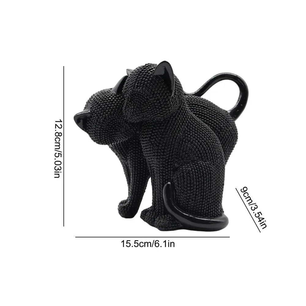 Romantic Loving Couple Cat Statue
