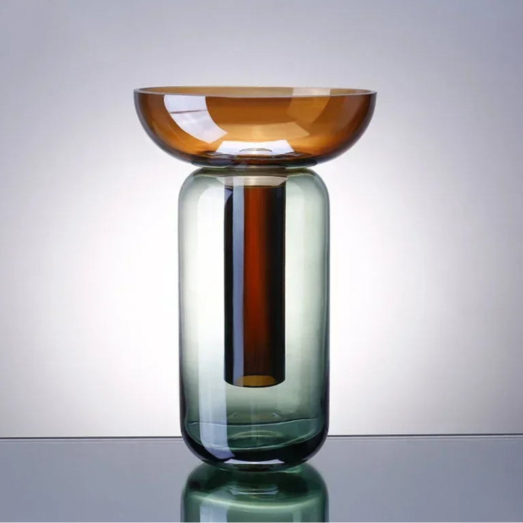 Gradient Colored Glass Vase