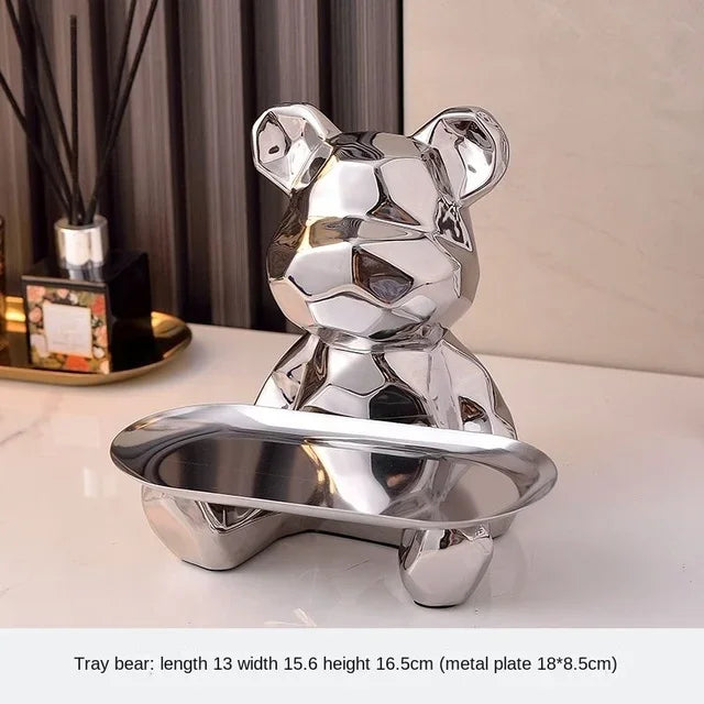 Gilded Luxe Serving Bear with Tray