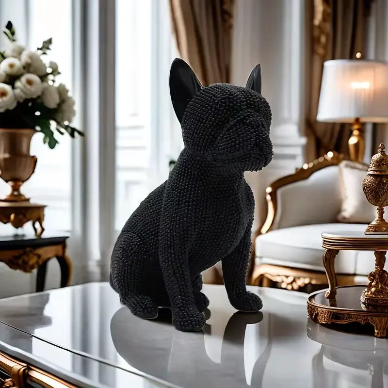 Stylish Pet Bulldog in Beaded Design