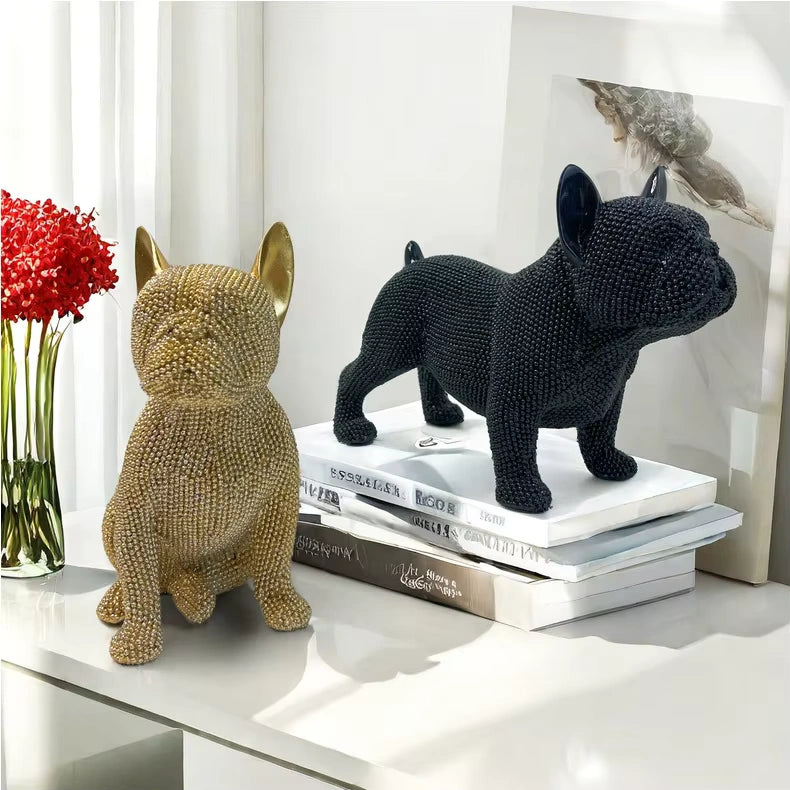 Stylish Pet Bulldog in Beaded Design