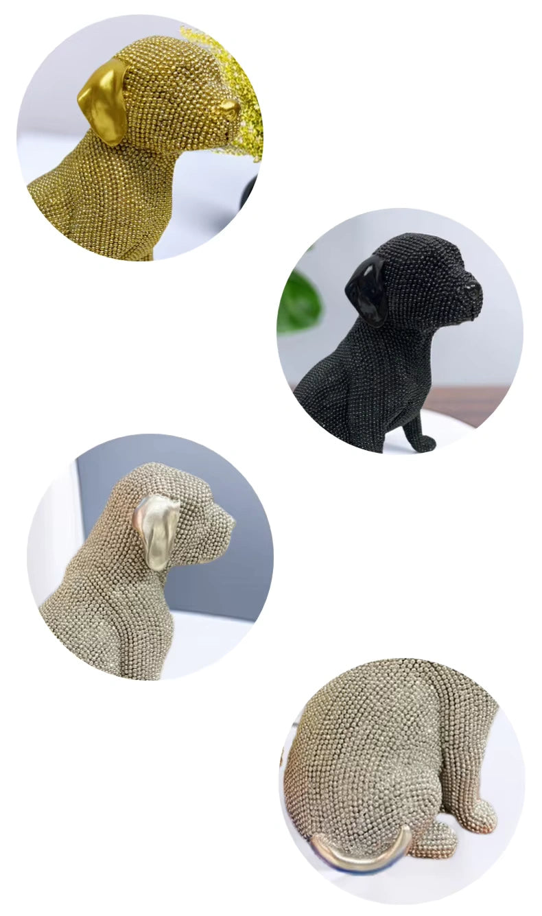Cute Pet Labrador Retriever Beaded Design Decor