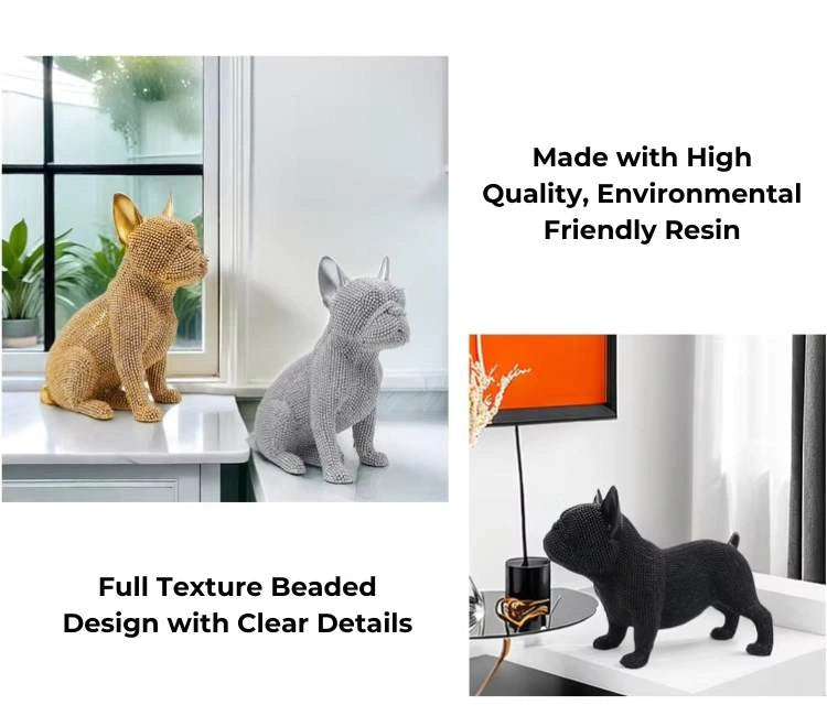Stylish Pet Bulldog in Beaded Design
