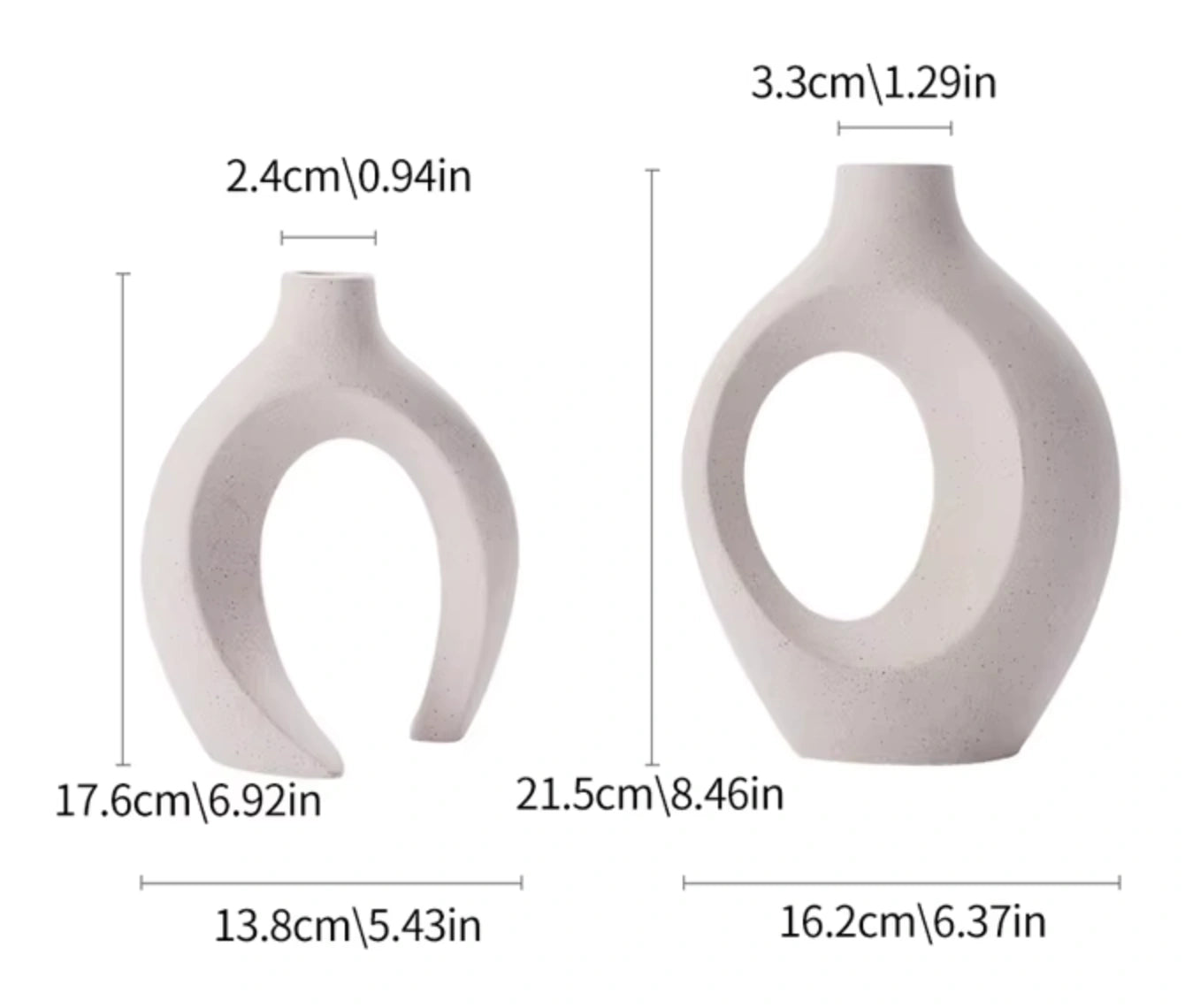 Nordic Curve Artisan Vase Set