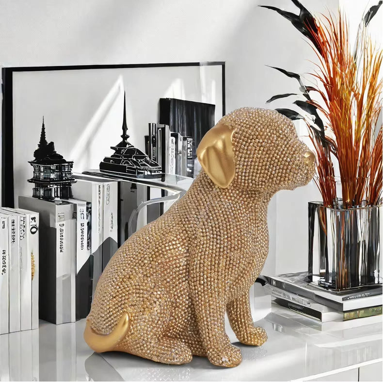 Cute Pet Labrador Retriever Beaded Design Decor