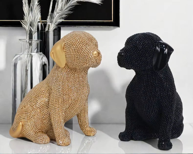 Cute Pet Labrador Retriever Beaded Design Decor