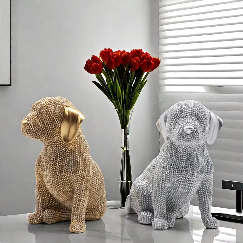 Cute Pet Labrador Retriever Beaded Design Decor