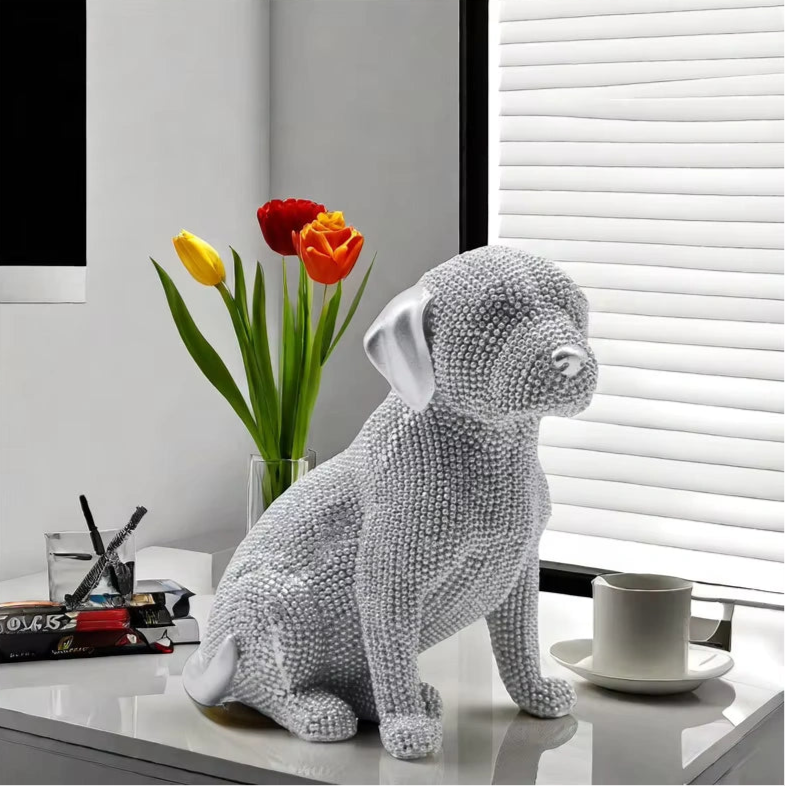 Cute Pet Labrador Retriever Beaded Design Decor