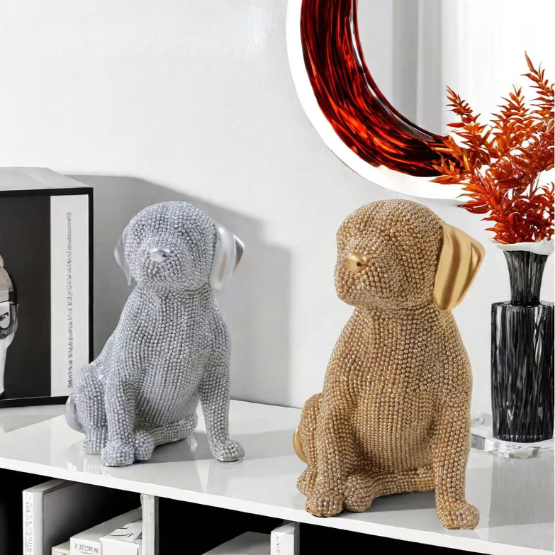 Cute Pet Labrador Retriever Beaded Design Decor
