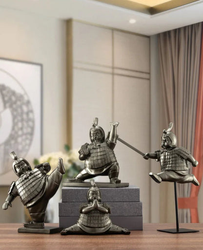 Artistic Chubby Ancient Terracotta Warrior Statues