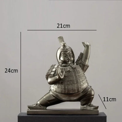 Artistic Chubby Ancient Terracotta Warrior Statues