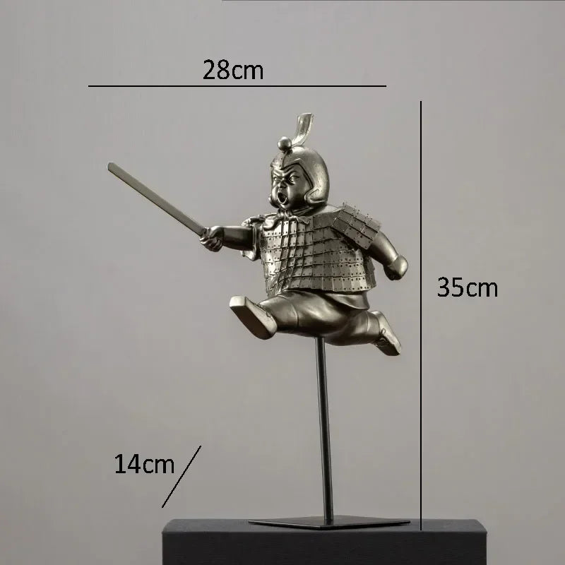 Artistic Chubby Ancient Terracotta Warrior Statues