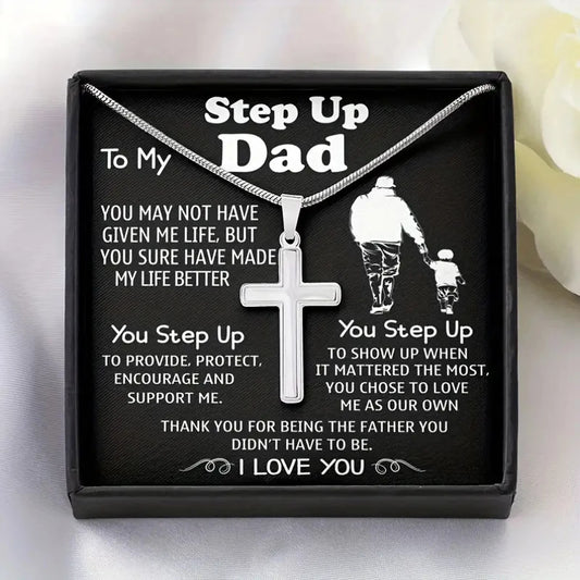 Step-Up Dad Cross — Message Card Gift Set
