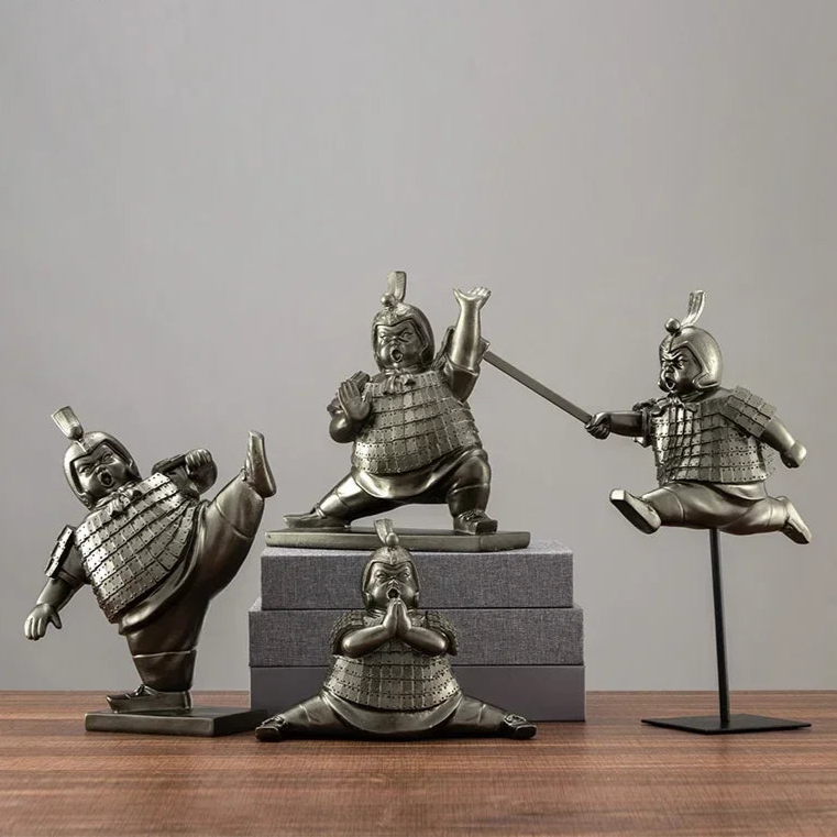 Artistic Chubby Ancient Terracotta Warrior Statues