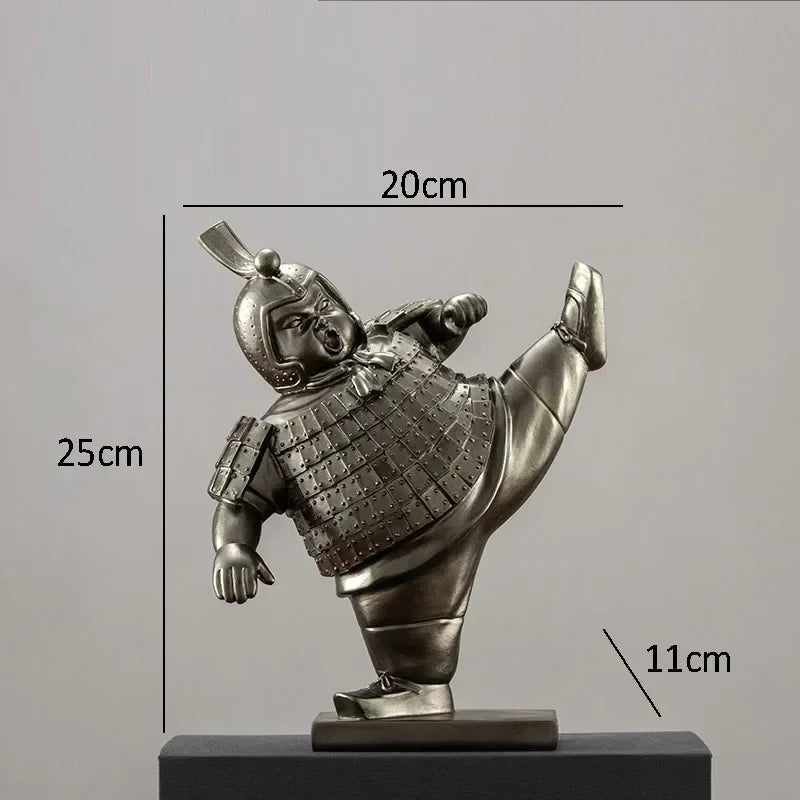 Artistic Chubby Ancient Terracotta Warrior Statues