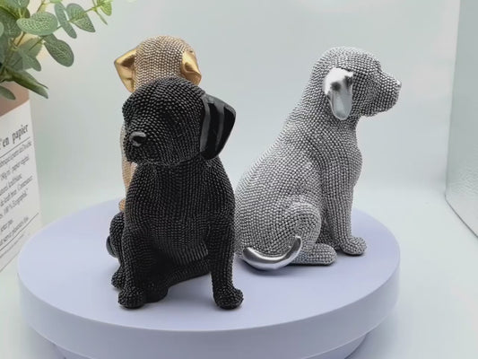 Cute Pet Labrador Retriever Beaded Design Decor