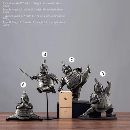 Artistic Chubby Ancient Terracotta Warrior Statues